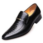Zapatos de lujo para Hombre, zapatos de vestir con patrón de cuero PU para Hombre, calzado informal social para Hombre, calzado de boda, Zapatos para Hombre 2023 - Imagen 6