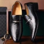 Zapatos de lujo para Hombre, zapatos de vestir con patrón de cuero PU para Hombre, calzado informal social para Hombre, calzado de boda, Zapatos para Hombre 2023 - Imagen 5