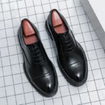 Zapatos Brogue clásicos para hombre, zapatos de cuero de tendencia para bodas y eventos sociales, zapatos de vestir de alta calidad para hombre, zapatos informales de negocios para hombre - Imagen 3