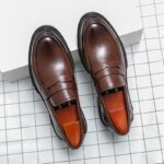 Zapatos Brogue clásicos para hombre, zapatos de cuero de tendencia para bodas y eventos sociales, zapatos de vestir de alta calidad para hombre, zapatos informales de negocios para hombre - Imagen 5