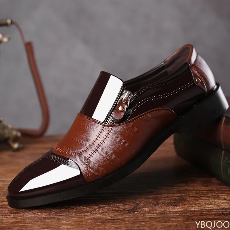 72693-8izmuu.jpg 2026 Zapatos formales de oficina de moda de gran tamaño para hombres, zapatos de boda multifuncionales puntiagudos cómodos diarios de corte bajo para hombres - Imagen 1