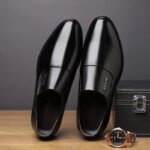 Zapatos de Vestir de Cuero para Hombre, Estilo Slip-On, Formales, Casuales, para Negocios, Antideslizantes, para Oficina, Bodas, Moda Masculina, Novedad 2026 - Imagen 2