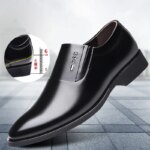 Zapatos de Vestir de Cuero para Hombre, Estilo Slip-On, Formales, Casuales, para Negocios, Antideslizantes, para Oficina, Bodas, Moda Masculina, Novedad 2026 - Imagen 3