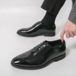 Zapatos de Vestir para Hombre, Tendencia, Boda, Social, Casual, Cuero, Oficina, Negocios, Alta Calidad, Formales, Oxford - Imagen 4