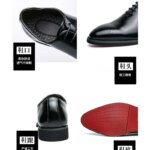 Nuevo Zapatos Brogue de suela roja, zapatos formales negros de negocios para hombre, zapatos con cordones y punta redonda para Primavera/otoño - Imagen 6