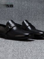 Zapatos de cuero para hombre Brooks, zapatos informales de negocios negros de piel de vaca a la moda, calzado fácil de usar p... - Imagen 5