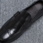 Zapatos de cuero para hombre Brooks, zapatos informales de negocios negros de piel de vaca a la moda, calzado fácil de usar p...