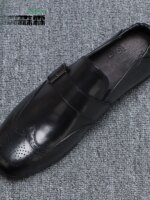 Zapatos de cuero para hombre Brooks, zapatos informales de negocios negros de piel de vaca a la moda, calzado fácil de usar p...