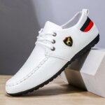 Mocasines Modernos y Versátiles para Hombre, de Color Sólido, con Cordones, Cómodos, Casuales de Negocios - Imagen 4