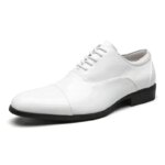 Zapatos clásicos de charol para hombre, calzado de cuero brillante, Formal, para negocios, oficina, boda, con cordones, talla grande 38-49 - Imagen 2
