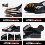 Zapatos clásicos de charol para hombre, calzado de cuero brillante, Formal, para negocios, oficina, boda, con cordones, talla grande 38-49 - Imagen 4