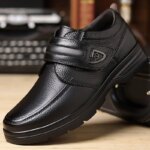 Zapatos Casuales de Negocios para Hombre, Estilo Retro, con Cierre de Velcro, Suela Suave y Cómoda, Antideslizantes