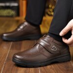 Zapatos Casuales de Negocios para Hombre, Estilo Retro, con Cierre de Velcro, Suela Suave y Cómoda, Antideslizantes - Imagen 6