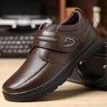 Zapatos Casuales de Negocios para Hombre, Estilo Retro, con Cierre de Velcro, Suela Suave y Cómoda, Antideslizantes - Imagen 2