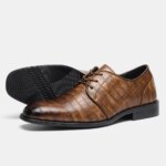 Zapatos de cuero para hombre, elegantes, cómodos y formales para negocios. - Imagen 5