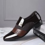 Nuevos zapatos informales para hombre, ropa formal de negocios de talla grande, versátiles para bodas, zapatos artísticos retro simples y cómodos para hombre - Imagen 3