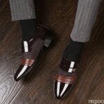 Nuevos zapatos informales para hombre, ropa formal de negocios de talla grande, versátiles para bodas, zapatos artísticos retro simples y cómodos para hombre - Imagen 5