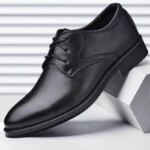 Zapatos formales de cuero negro para hombre, calzado Oxford para boda, fiesta, oficina, negocios, talla grande - Imagen 2