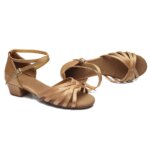Zapatos de baile para niñas y mujeres, zapatos de salón latinos para niños/niños, Tango, Salsa, zapatos de baile latino, zapatos de entrenamiento de Salsa de tacón bajo - Imagen 6