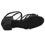 Zapatos de baile para niñas y mujeres, zapatos de salón latinos para niños/niños, Tango, Salsa, zapatos de baile latino, zapatos de entrenamiento de Salsa de tacón bajo - Imagen 5