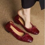 Zapatos de Tacón Alto de Cuero Suave con Lazo Retro Estilo Francés para Mujer, Primavera 2026, Sandalias de Tacón Grueso con Punta Cuadrada, Tallas 35-42 - Imagen 5