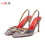 CHCH Tacones altos para mujer 2025 Punta afilada Destiny Punta cerrada Tacones de tiras Zapatos de vestir de fiesta nupcial de boda sexy 9 cm - Imagen 3