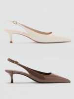 Sandalias de Moda Mango para Mujer, Verano 2026, Estilo Slip-On, Punta Abierta, Tacón Medio Elegante, Suela de Goma Cómoda