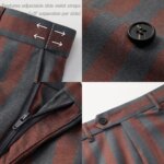 Traje de 2 Piezas para Hombre Slim Fit Rayado Cruzado Solapa de Pico Chaqueta Pantalones Cintura Elástica Boda Fiesta Graduación Esmoquin Estilo Moderno Elegante Mezcla de Rayón Confortable de Alta Calidad Premium 2026 - Imagen 6