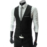 Nueva llegada chalecos de vestir para hombres chaleco ajustado traje para hombre chaleco masculino chaleco Homme Casual sin mangas chaqueta de negocios Formal - Imagen 2