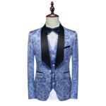 Vestido de noche para hombre, traje de novio, boda británica, negocios, moda informal, conjunto de tres piezas con chaleco y pantalones, tallas M-6XL - Imagen 2