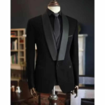 Traje de Boda Formal de 3 Piezas para Hombre, Esmoquin de Novio, Traje de Negocios Ajustado con Solapa de Pico, Disfraz de Hombre (Blazer+Pantalones+Chaleco)