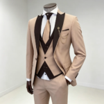Traje de negocios de 3 piezas para hombre, corte ajustado, con blazer, chaleco y pantalones, para bodas, fiestas, esmoquin de lujo.