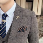 Traje de cáñamo 7XL (Blazer + Chaleco + Pantalones) Estilo italiano Elegante Moda de negocios Algodón Lino Casual Formal para caballero
