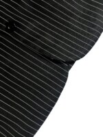 Conjunto de traje de 2 piezas para hombre, estilo ligero de negocios, a rayas, de botonadura sencilla, blazer y pantalón sin elasticidad, para ocasiones formales - Imagen 4