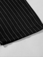 Conjunto de traje de 2 piezas para hombre, estilo ligero de negocios, a rayas, de botonadura sencilla, blazer y pantalón sin elasticidad, para ocasiones formales - Imagen 6