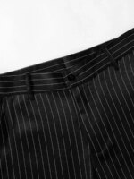 Conjunto de traje de 2 piezas para hombre, estilo ligero de negocios, a rayas, de botonadura sencilla, blazer y pantalón sin elasticidad, para ocasiones formales - Imagen 3