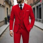 Esmoquin de boda clásico, traje de novio ajustado para hombre, traje de padrino de boda de 3 piezas, trajes formales de negocios para hombre (chaqueta + chaleco + pantalones) - Imagen 4