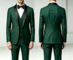 Traje de 3 Piezas para Hombre con Chaleco y Pantalones Largos, Corte Simple, Estilo Chal, para Bodas, Banquetes, Fiestas y Eventos de Negocios - Imagen 5