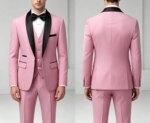 Traje de 3 Piezas para Hombre con Chaleco y Pantalones Largos, Corte Simple, Estilo Chal, para Bodas, Banquetes, Fiestas y Eventos de Negocios - Imagen 3