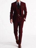    Trajes de Tweed en espiga para hombre, conjunto de 3 piezas con doble botonadura, corte entallado, talla de esmoquin, conjunto de traje para hombre, trajes de moda hechos a medida para hombre - Imagen 5