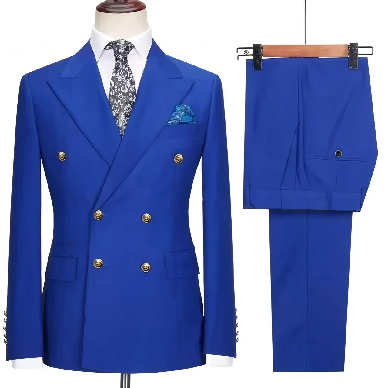 77267-ltiybg.jpg Traje Elegante para Hombre, Conjunto de Blazer y Pantalones para Eventos Casuales, Banquetes y Diversas Ocasiones - Imagen 1
