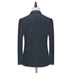 Traje de Lino (Blazer + Chaleco + Pantalones) para Hombre, Estilo Británico, para Trabajo, Negocios, Bodas, Casual, Estilo Artístico, Elegante, Traje de Caballero - Imagen 3