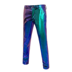 Traje holográfico iridiscente de 2 piezas para hombre, conjunto de blazer y pantalón metálicos brillantes, disfraz ajustado para fiesta disco, escenario, DJ, club profesional - Imagen 3