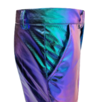 Traje holográfico iridiscente de 2 piezas para hombre, conjunto de blazer y pantalón metálicos brillantes, disfraz ajustado para fiesta disco, escenario, DJ, club profesional - Imagen 6