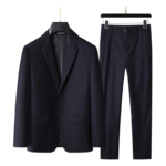 Traje y pantalones informales de negocios 2025 para hombre, conjunto de dos piezas, talla grande XL-9XL, bonito vestido de novia todo en uno de Color sólido - Imagen 4