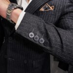 S-7XL (chaqueta + chaleco + pantalones) traje de negocios Formal a rayas a cuadros de Color sólido para hombre conjunto de 3 uds vestido de espectáculo Social de boda para novio - Imagen 6