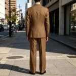 Traje de hombre de doble botonadura con rayas, 2 piezas, solapa con muescas, blazer formal y pantalón, estilo vintage para negocios, bodas, fiestas, graduaciones y cenas. - Imagen 4