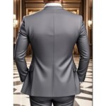Traje Formal de Negocios de un Solo Pecho, Traje de Hombre de 3 Piezas para las Cuatro Estaciones, el Más Vendido del 2026 - Imagen 4