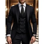 Traje Formal de Negocios de un Solo Pecho, Traje de Hombre de 3 Piezas para las Cuatro Estaciones, el Más Vendido del 2026
