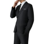 Traje de S-8XL para hombre, moda informal para exteriores (Blazer + pantalones), traje de boda Formal de estilo británico ajustado para boda de negocios para caballero